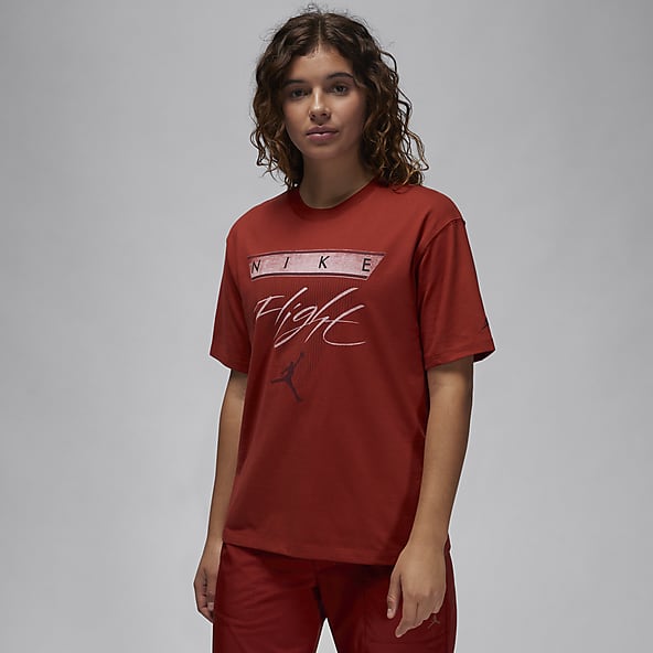 Red jordan shirt womens clearance